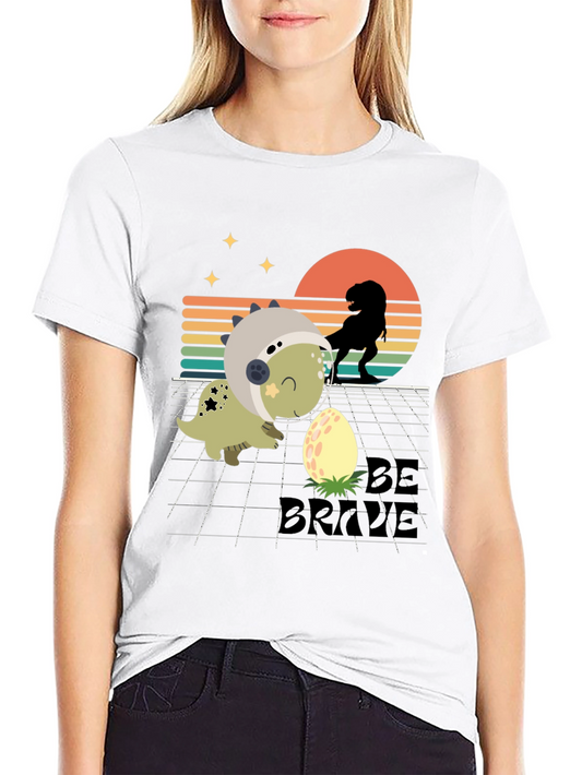 Camiseta Dinosaurio Espacial Sé Valiente