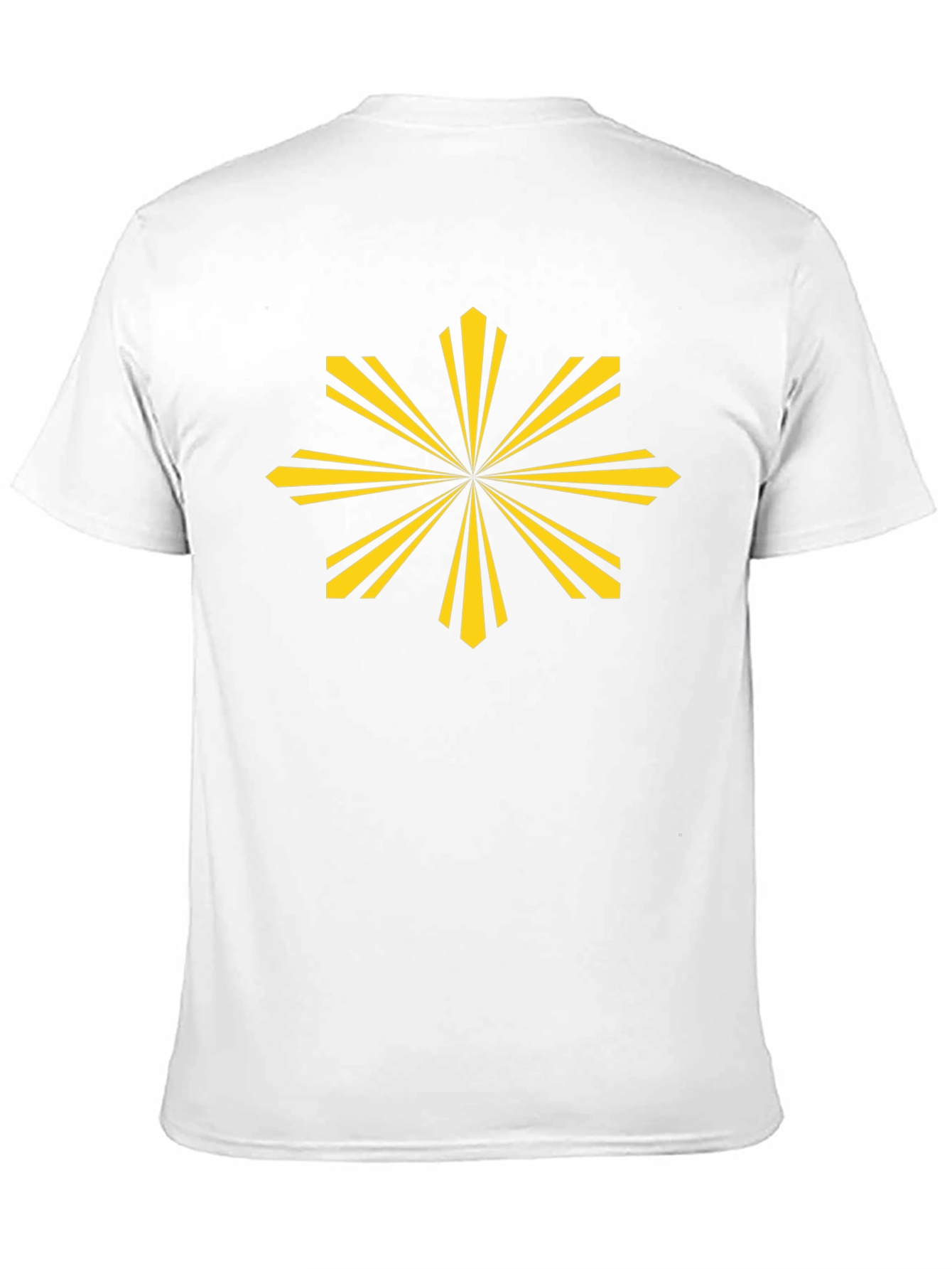 Camiseta Negra con Sol Amarillo Estilizado