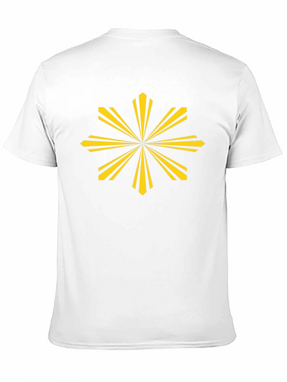 Camiseta Negra con Sol Amarillo Estilizado