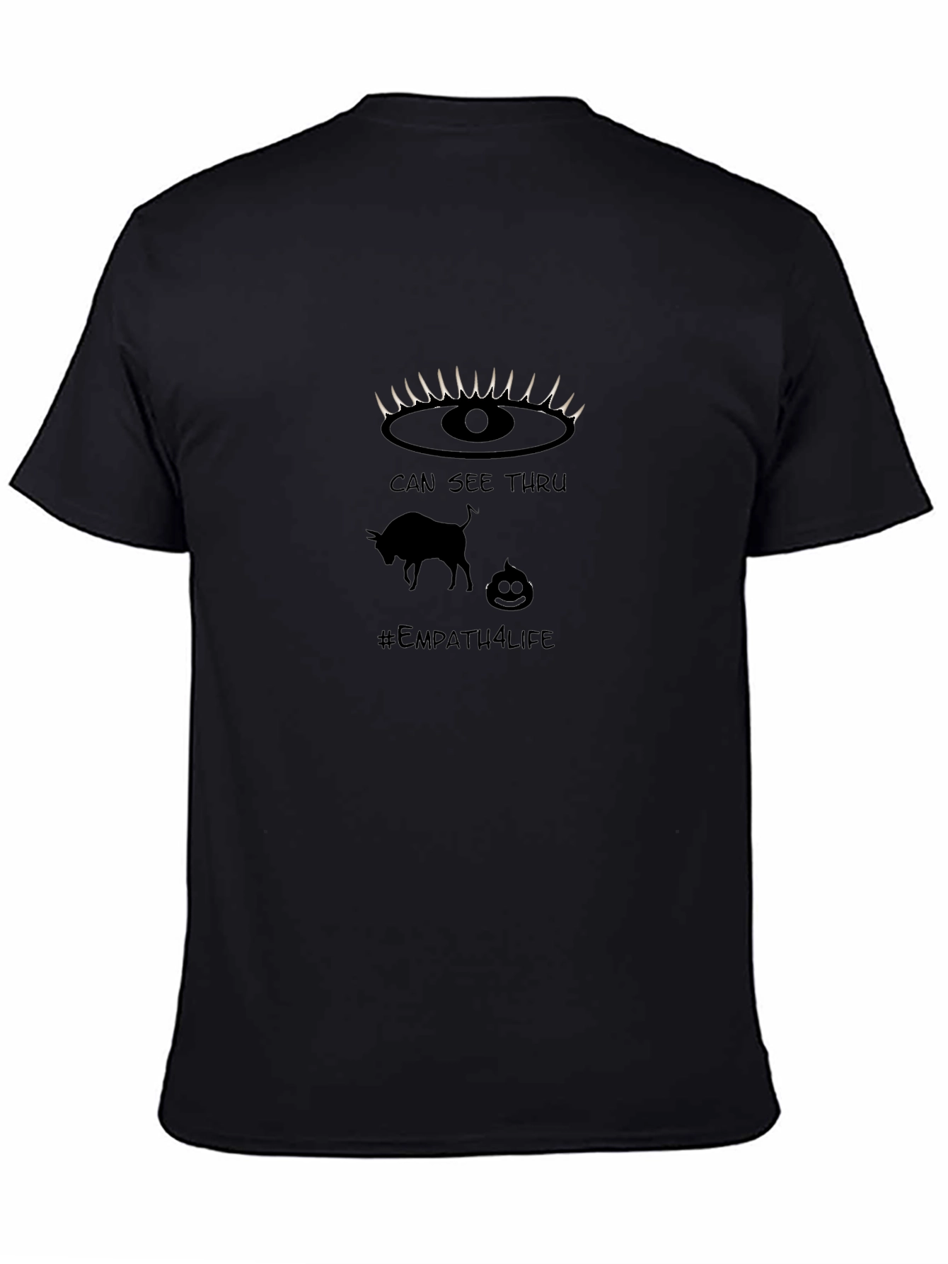 Camiseta Negra: Ojo Intuitivo Toro y Calabaza