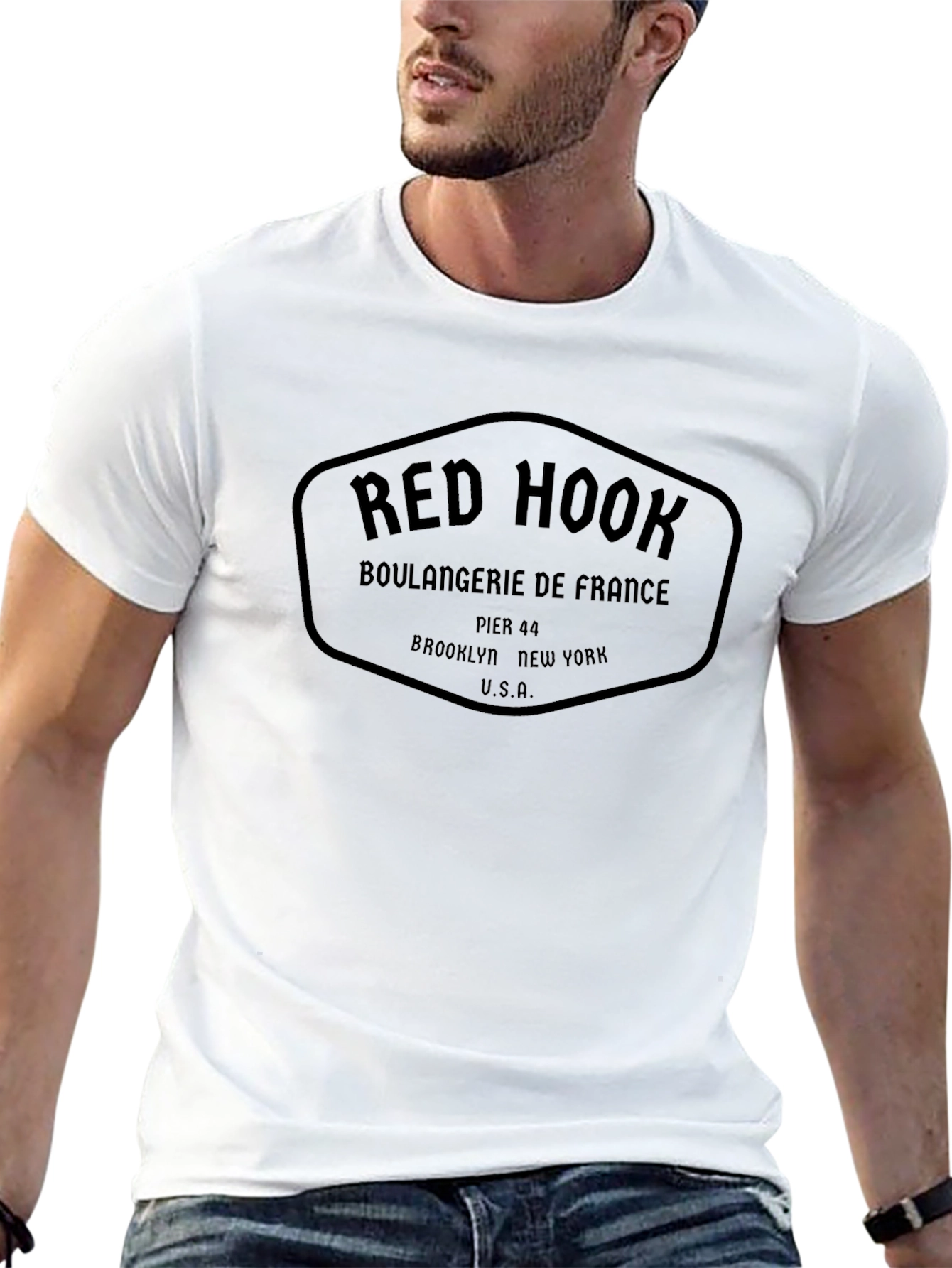 Camiseta Negra Red Hook Boulangerie de France Hombre