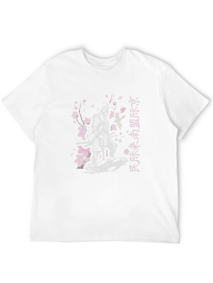 Camiseta Negra Samurai Flor de Cerezo