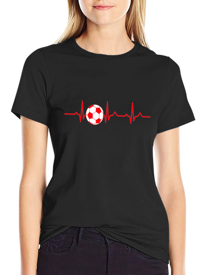 Camiseta Negra Fútbol Pasión - Diseño Latido