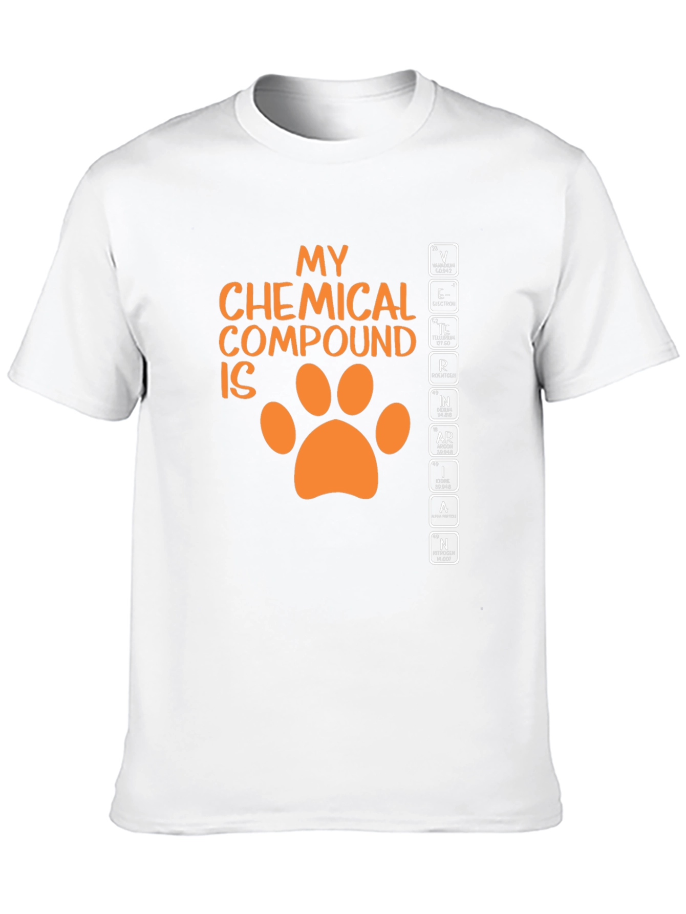 Camiseta Negra Compuesto Químico Huella de Mascota