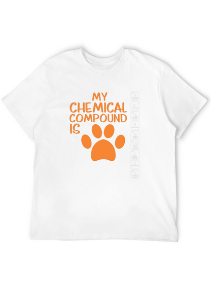 Camiseta Negra Compuesto Químico Huella de Mascota