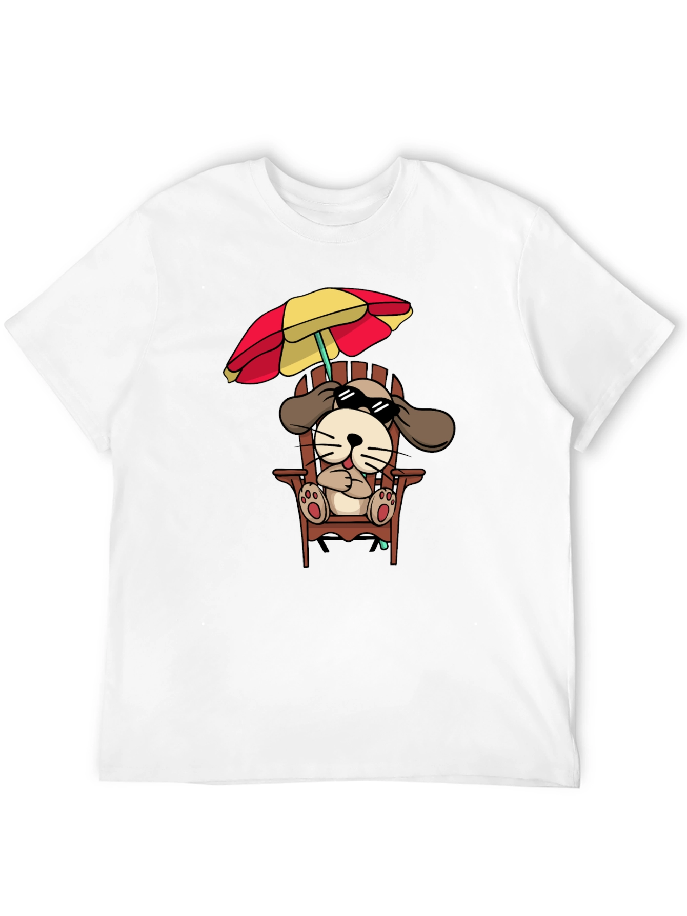 Camiseta Negra con Diseño de Perro Relajado