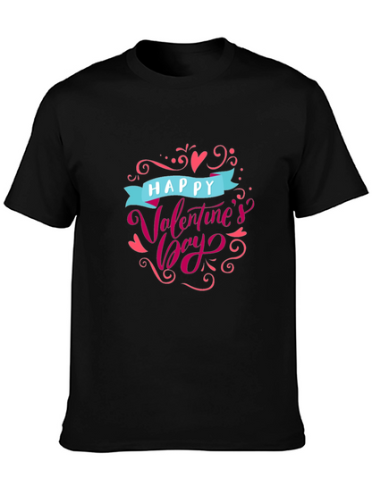 Camiseta Negra Feliz Día de San Valentín
