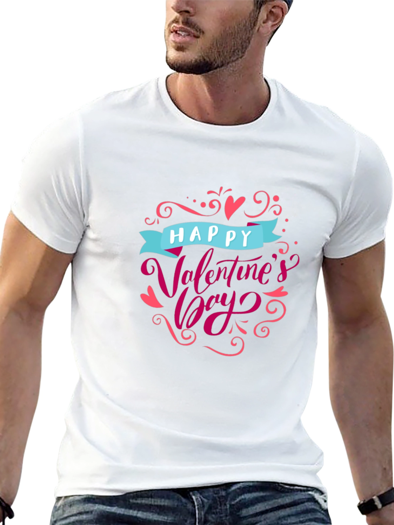 Camiseta Negra Feliz Día de San Valentín