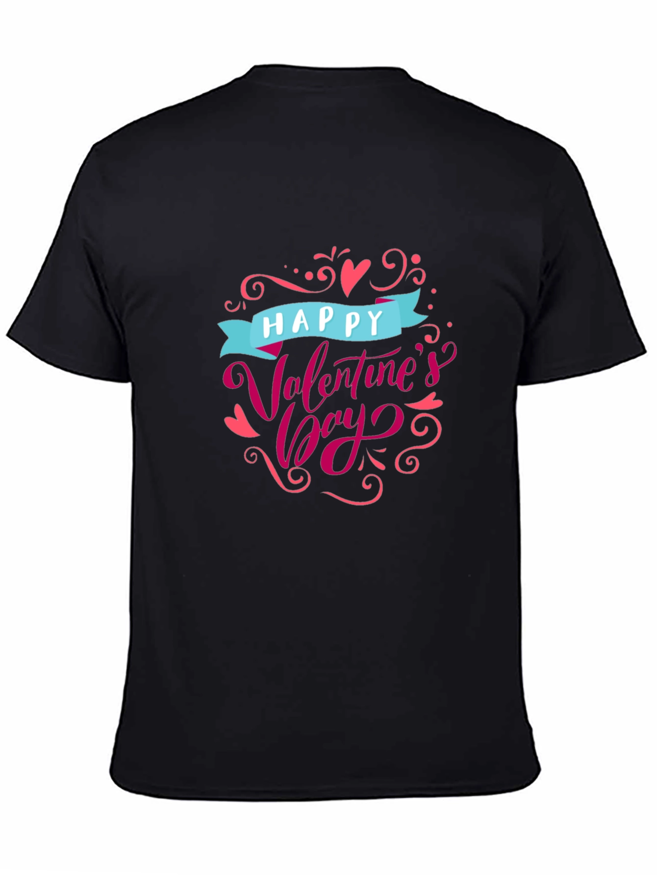 Camiseta Negra Feliz Día de San Valentín