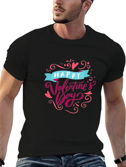 Camiseta Negra Feliz Día de San Valentín