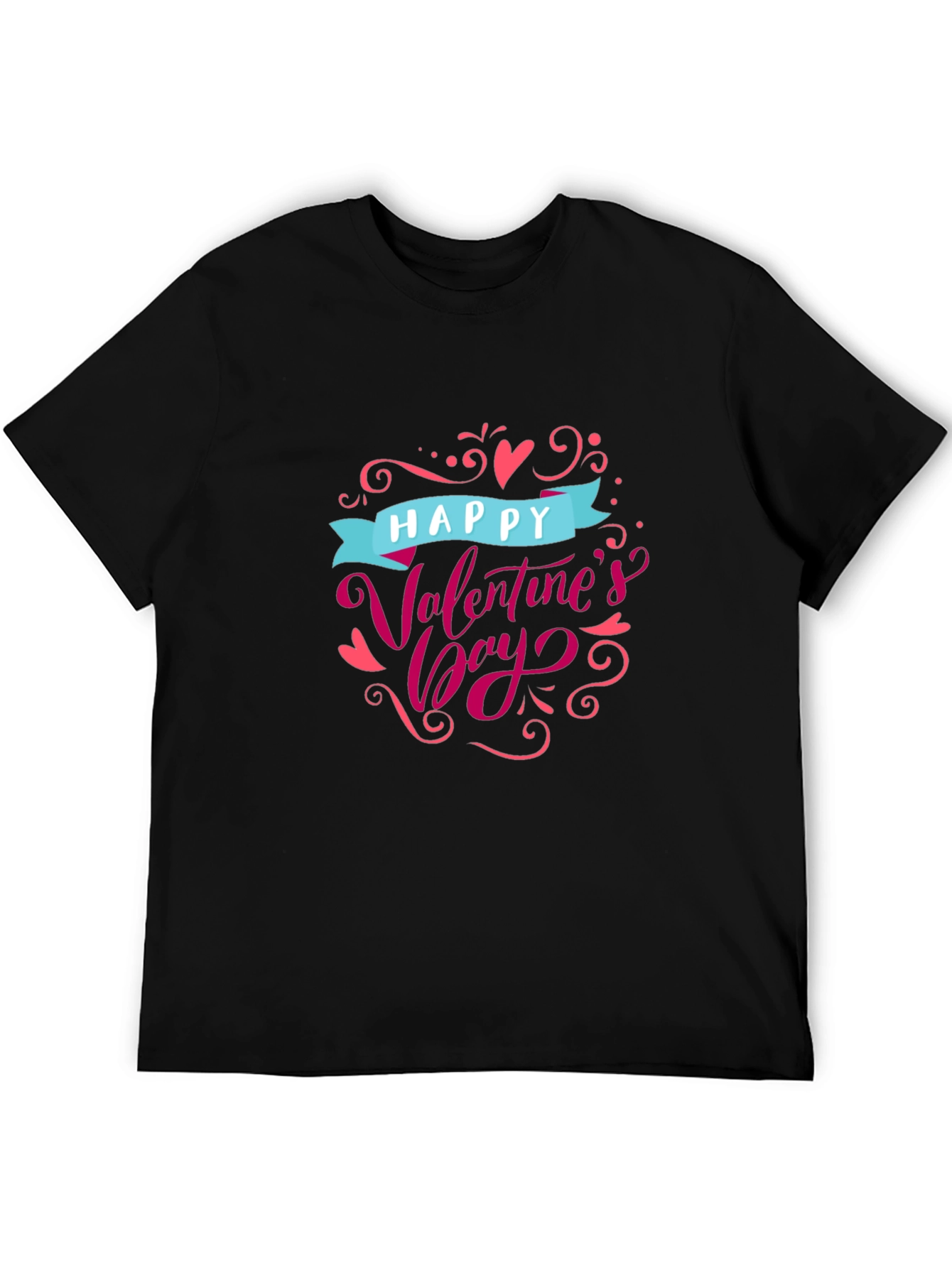 Camiseta Negra Feliz Día de San Valentín