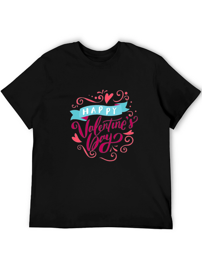 Camiseta Negra Feliz Día de San Valentín