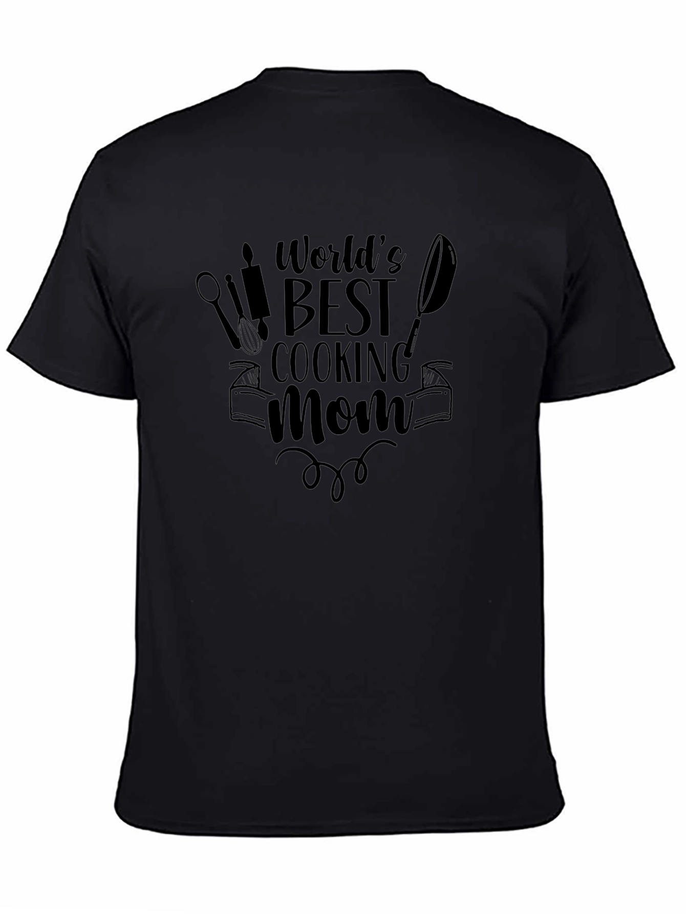 Camiseta Negra Mejor Mamá Cocinera del Mundo