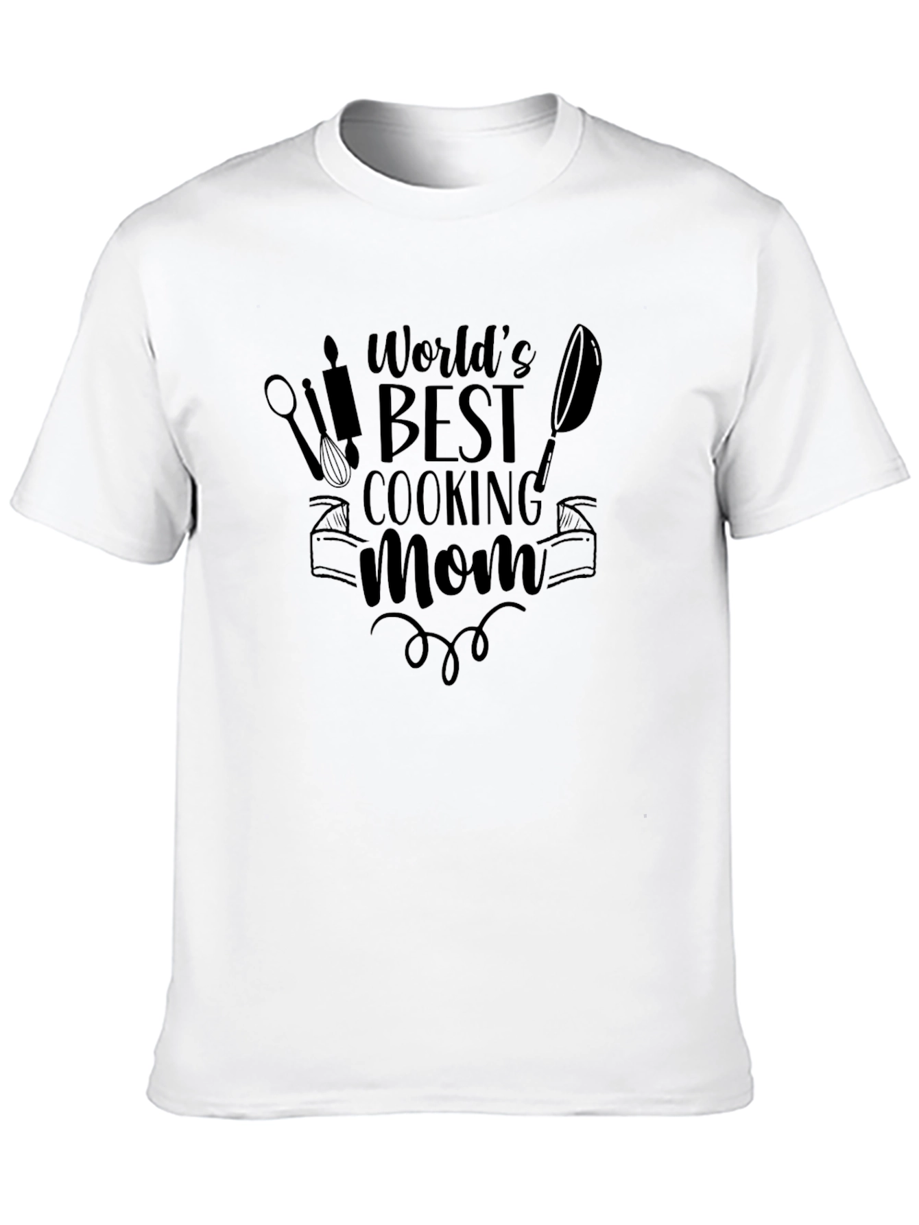 Camiseta Negra Mejor Mamá Cocinera del Mundo