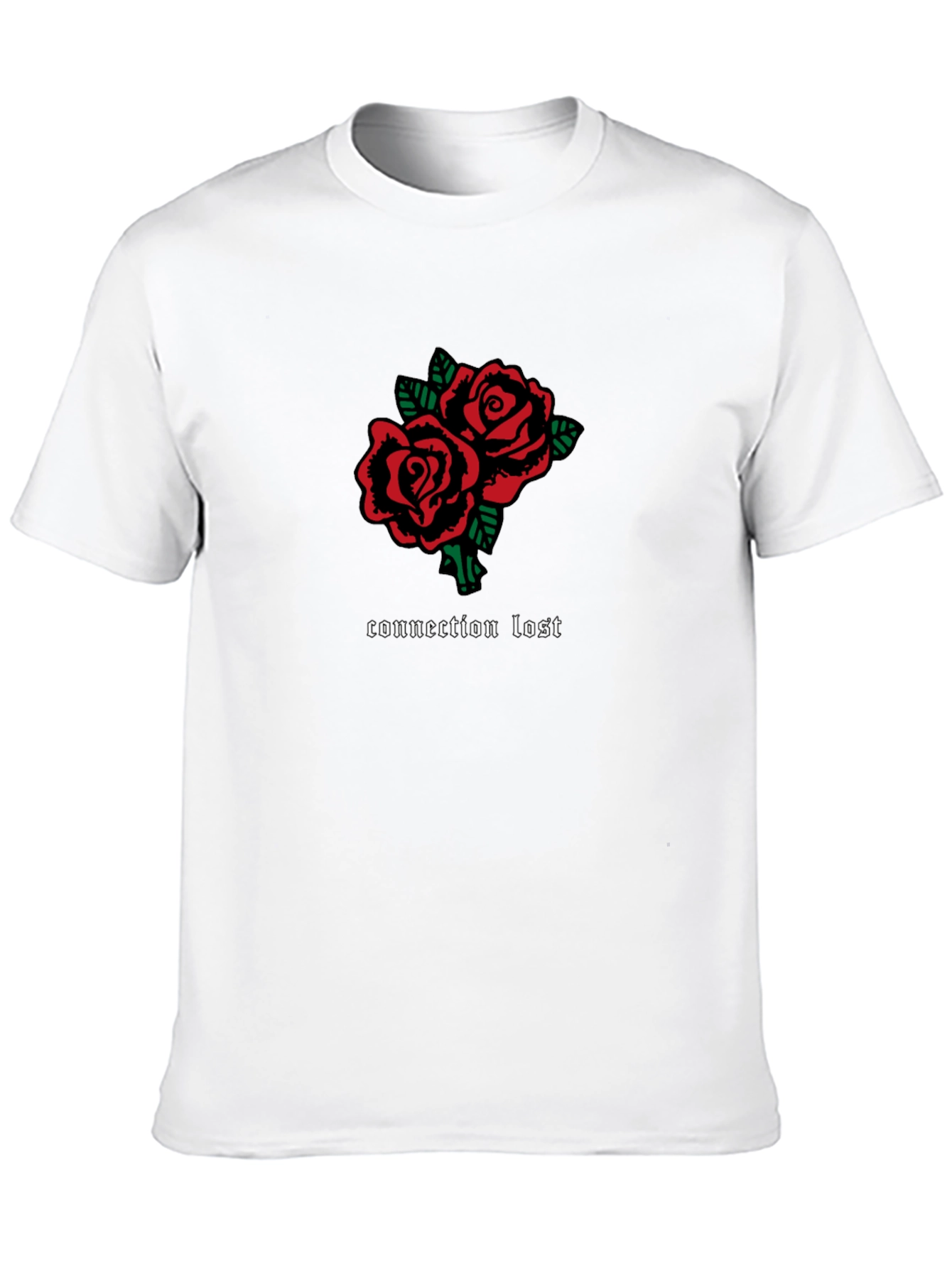 Camiseta Negra con Rosas Connection Lost