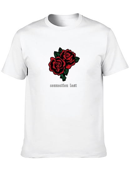Camiseta Negra con Rosas Connection Lost