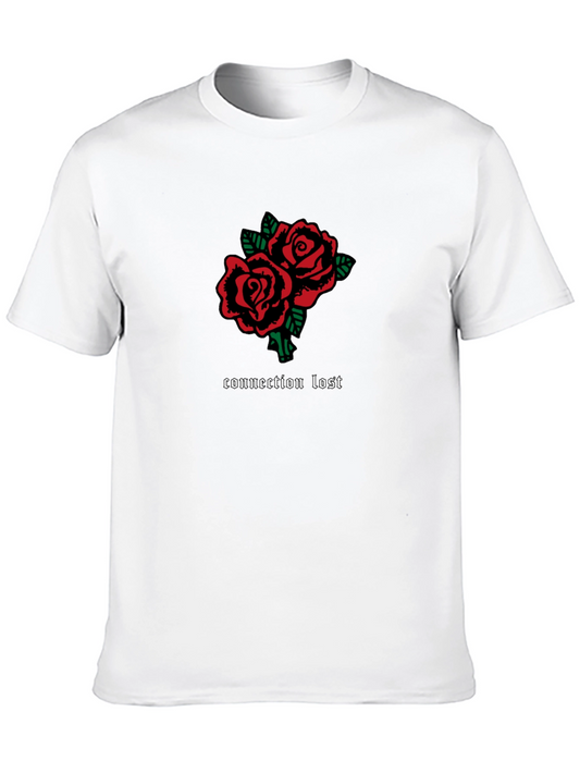 Camiseta Negra con Rosas Connection Lost