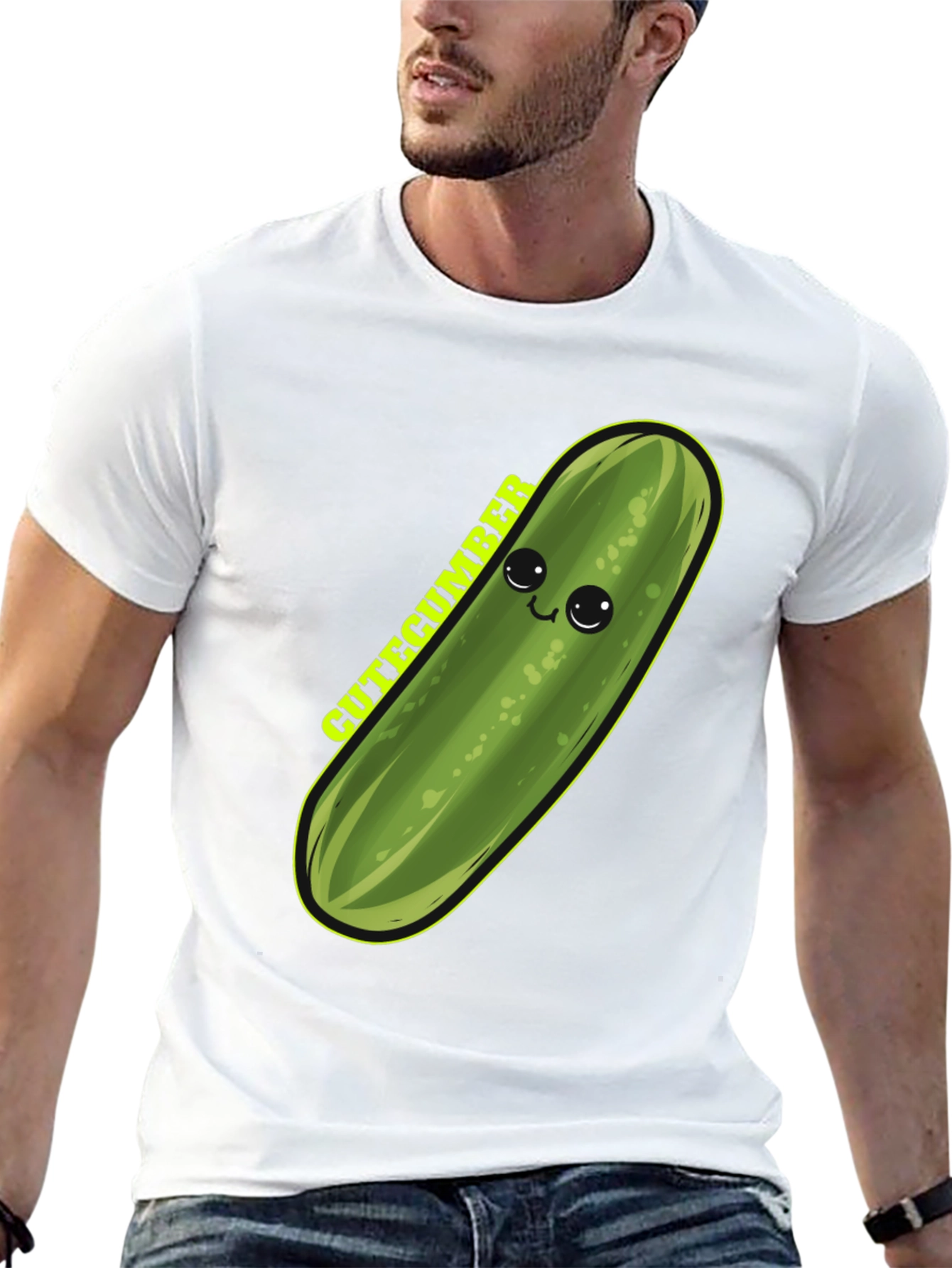 Camiseta Negra Cutecumber Kawaii