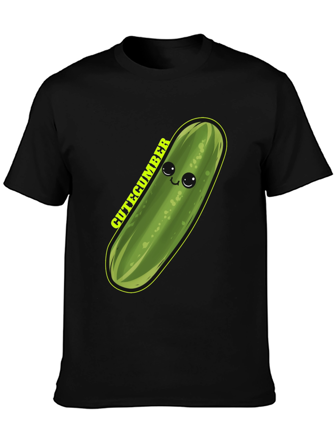 Camiseta Negra Cutecumber Kawaii