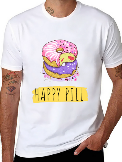 Camiseta Negra Donas Happy Pill