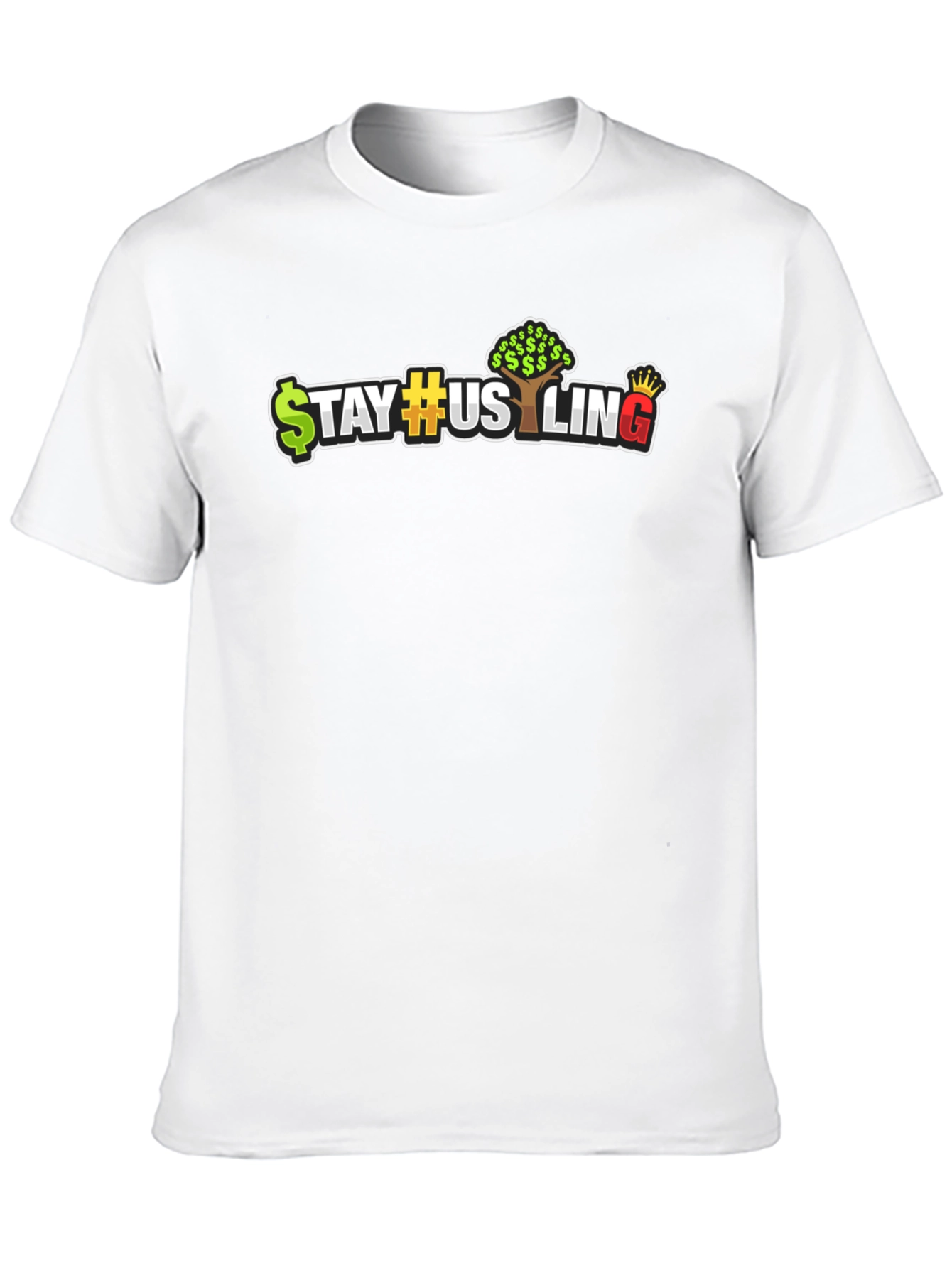 Camiseta Negra Estilo Urbano Stay Hustling