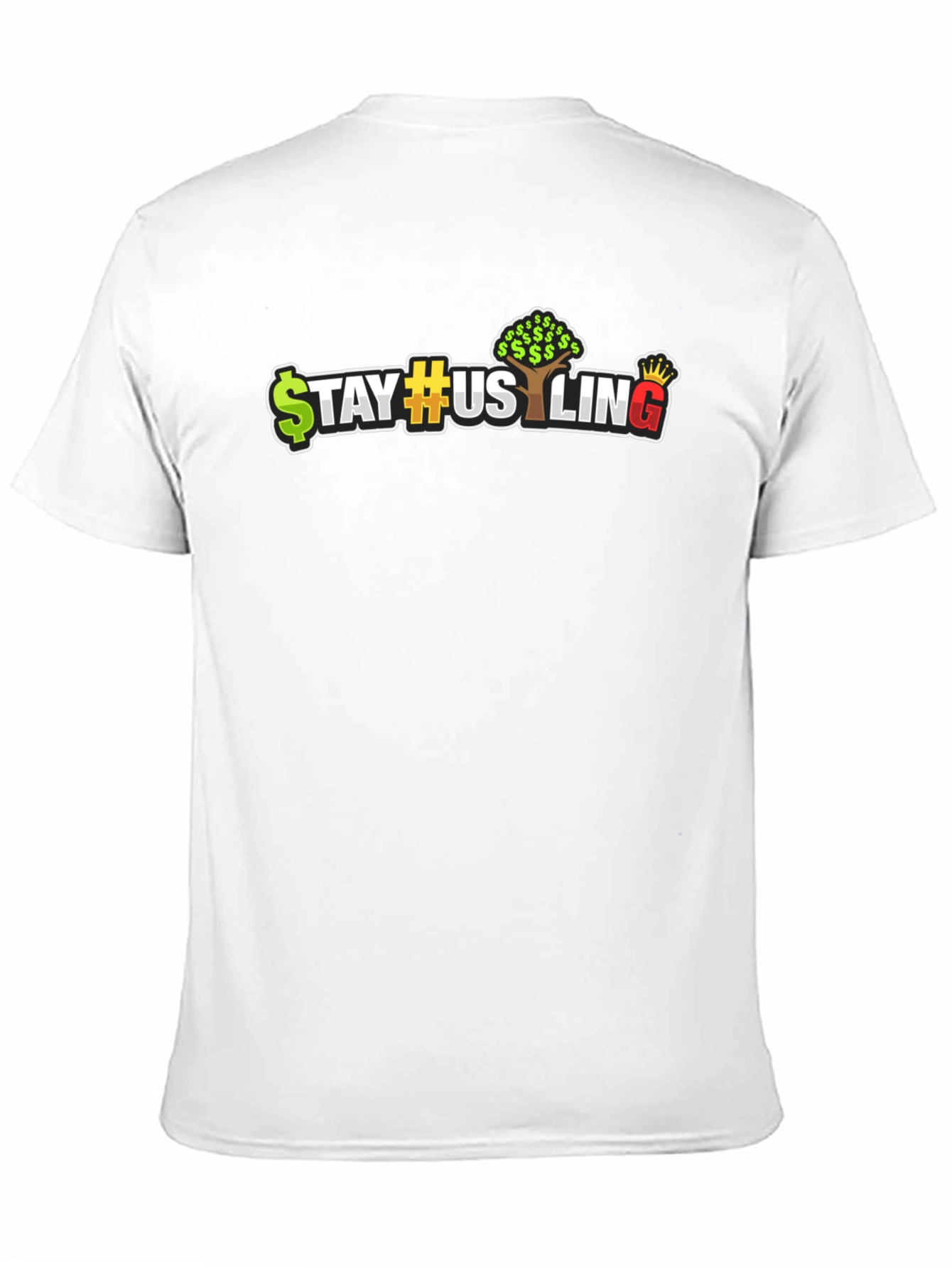 Camiseta Negra Estilo Urbano Stay Hustling