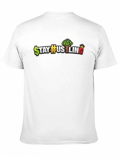 Camiseta Negra Estilo Urbano Stay Hustling