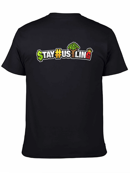 Camiseta Negra Estilo Urbano Stay Hustling