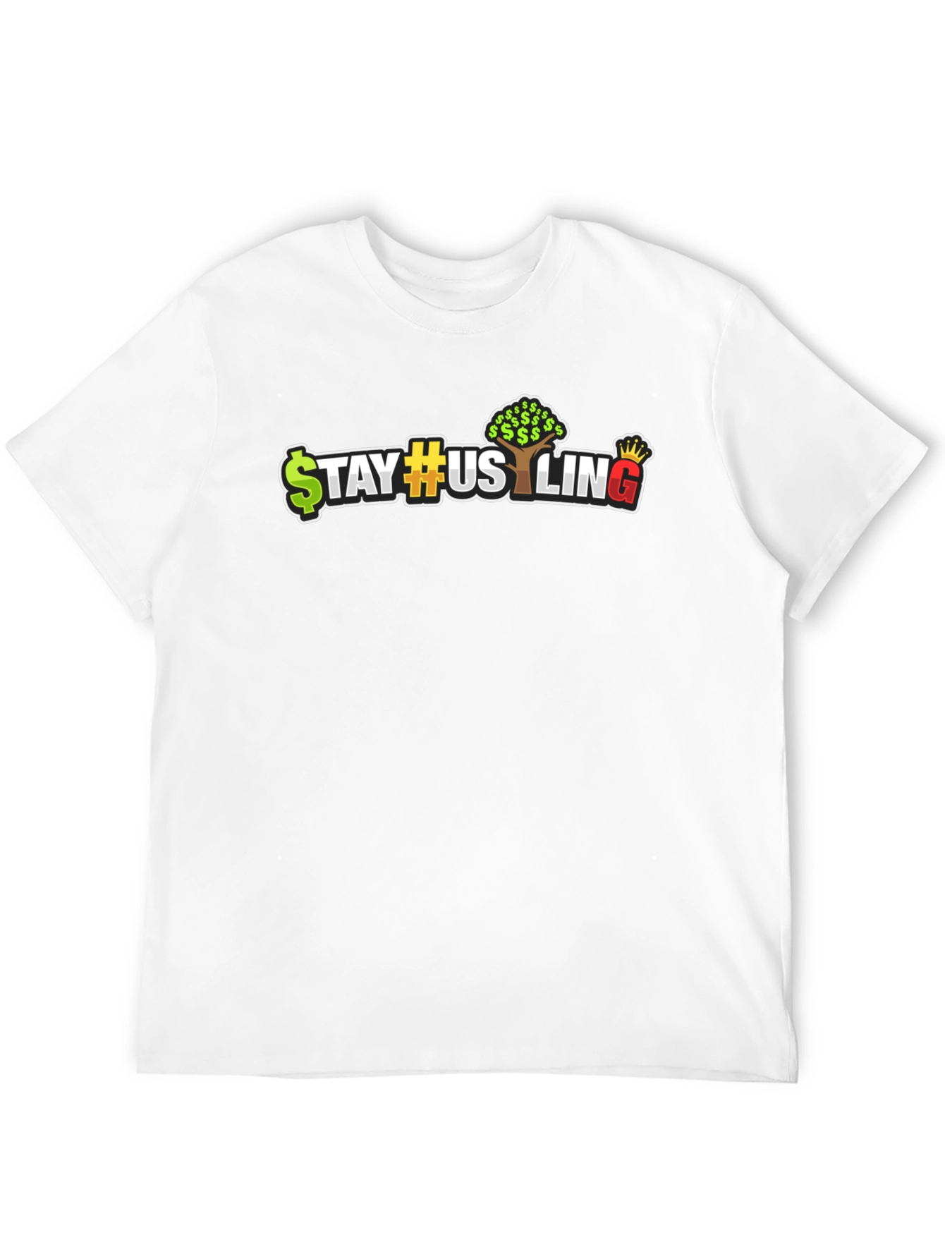 Camiseta Negra Estilo Urbano Stay Hustling