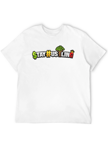 Camiseta Negra Estilo Urbano Stay Hustling