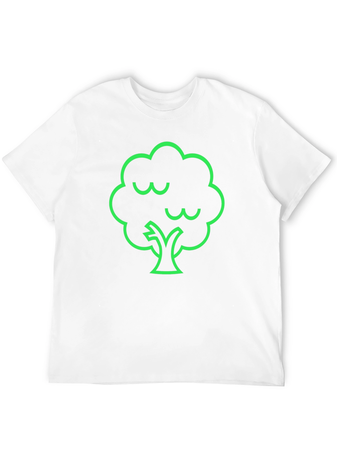 Camiseta Negra con Diseño de Árbol Verde
