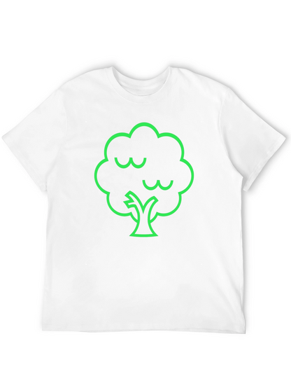 Camiseta Negra con Diseño de Árbol Verde