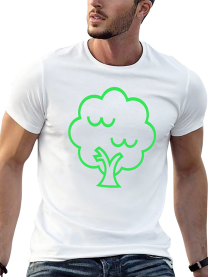 Camiseta Negra con Diseño de Árbol Verde