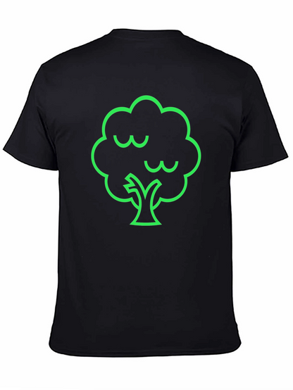 Camiseta Negra con Diseño de Árbol Verde