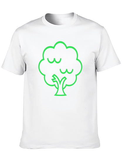 Camiseta Negra con Diseño de Árbol Verde