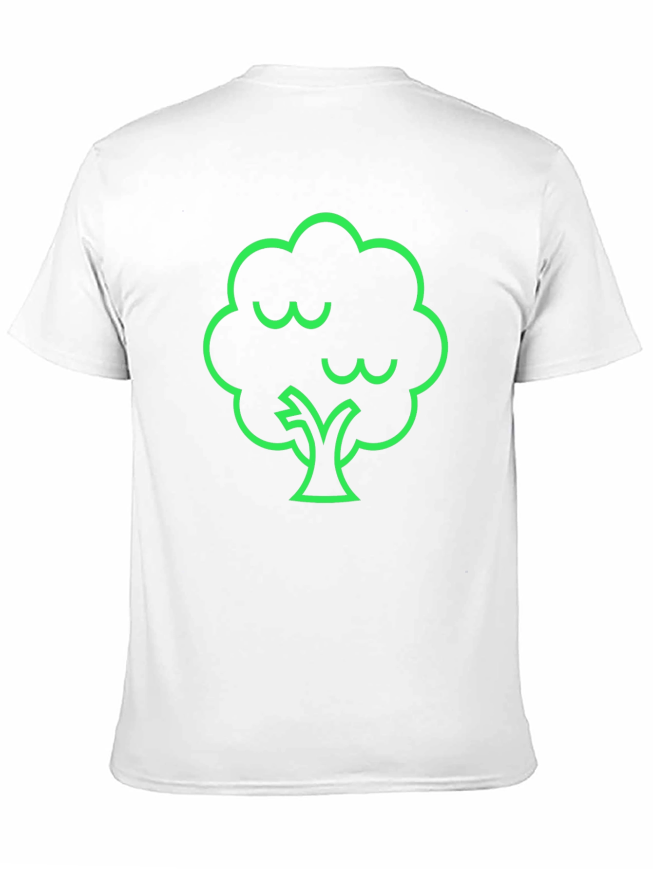 Camiseta Negra con Diseño de Árbol Verde