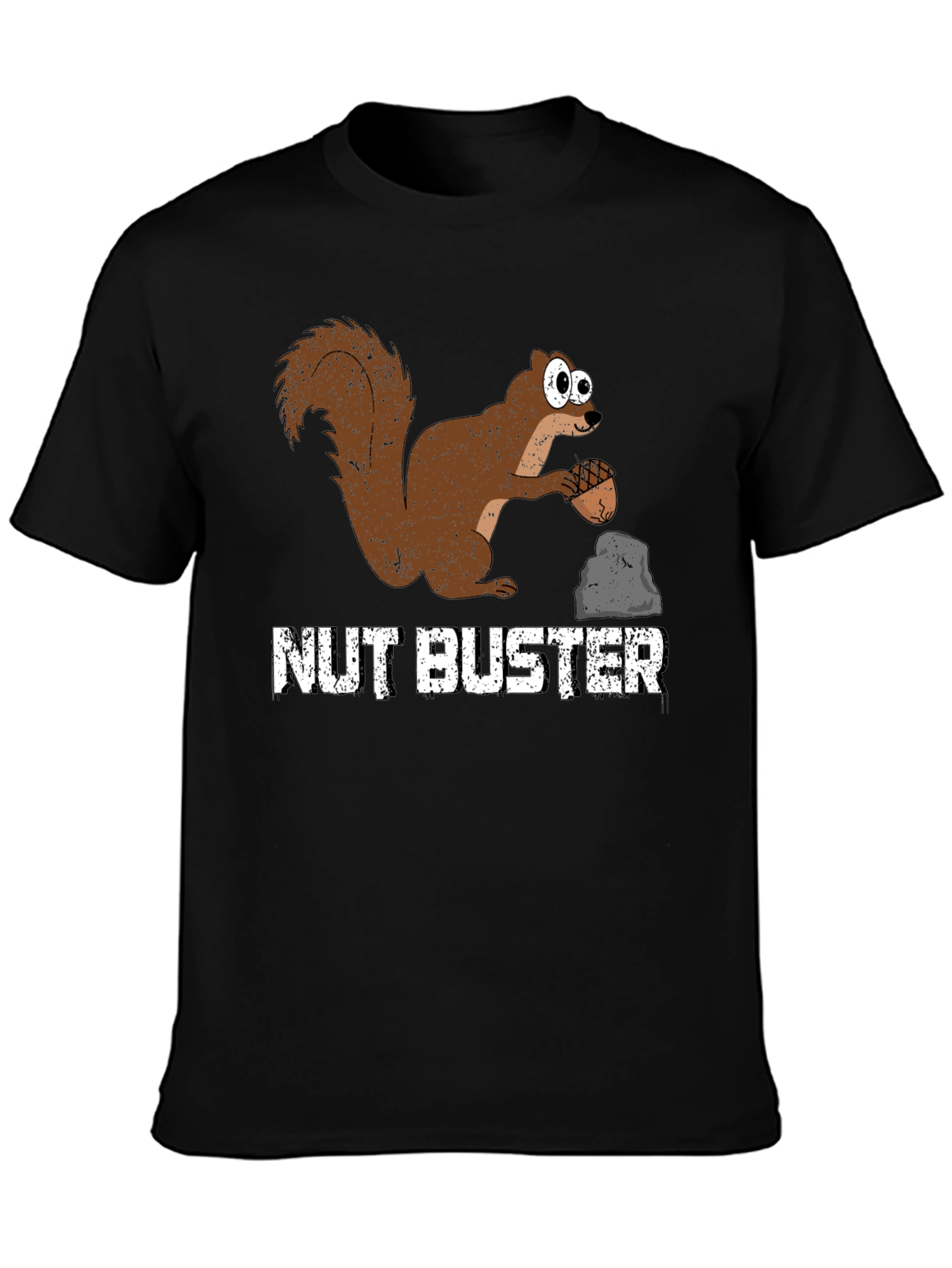Camiseta Negra Nut Buster con Ardilla