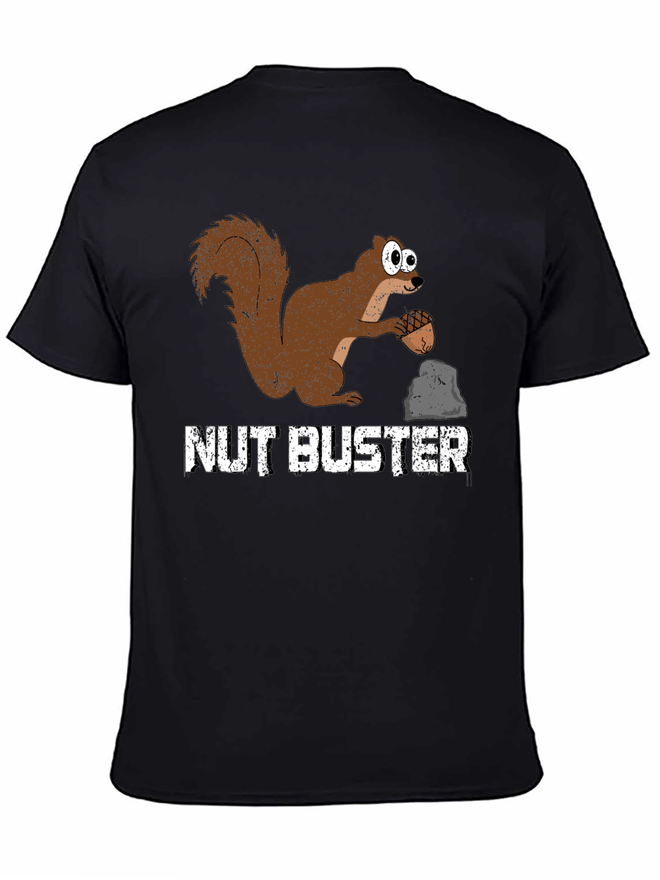 Camiseta Negra Nut Buster con Ardilla