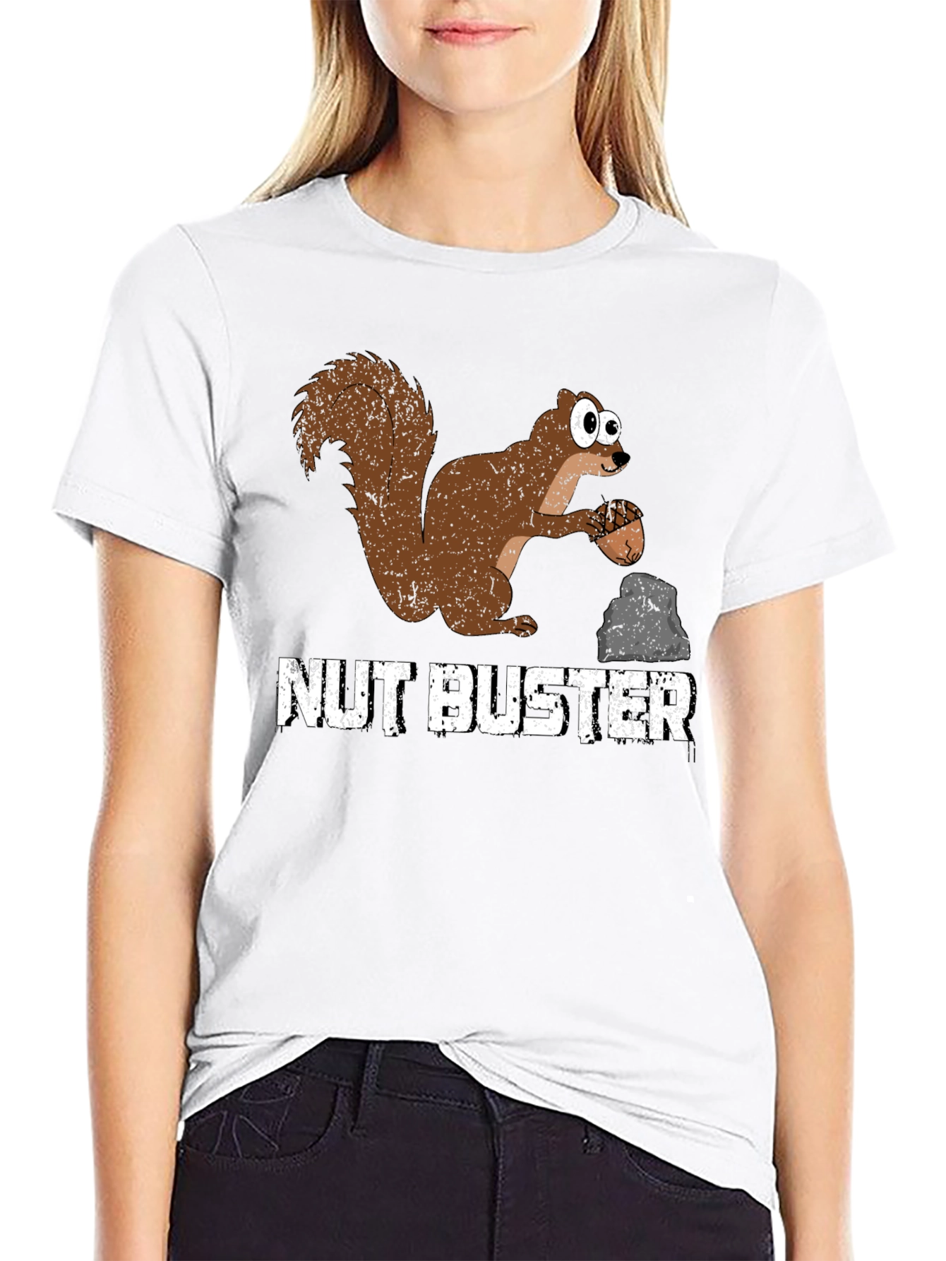 Camiseta Negra Nut Buster con Ardilla