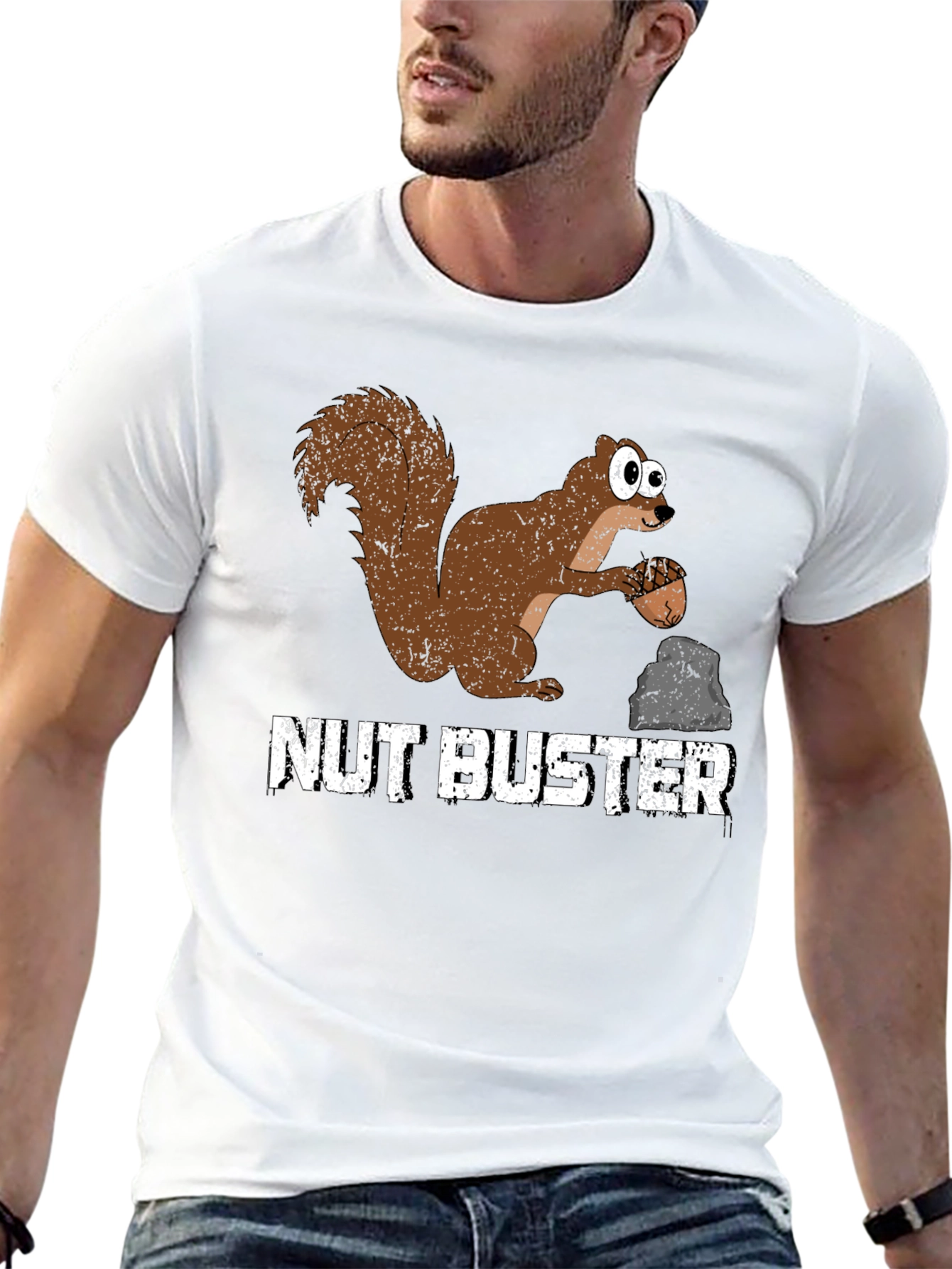 Camiseta Negra Nut Buster con Ardilla