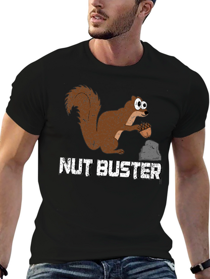 Camiseta Negra Nut Buster con Ardilla