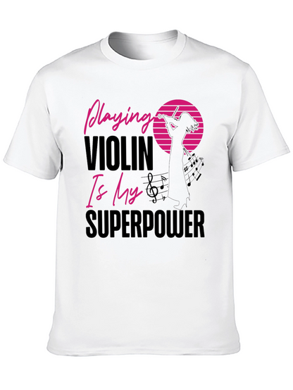 Camiseta Negra Violinista Superpoder