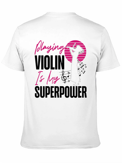 Camiseta Negra Violinista Superpoder