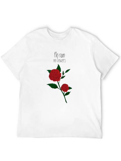 Camiseta Negra Sin Lluvia No Hay Flores
