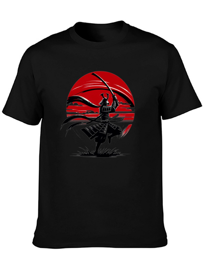Camiseta Samurai Sol Rojo - Estilo Guerrero Japonés