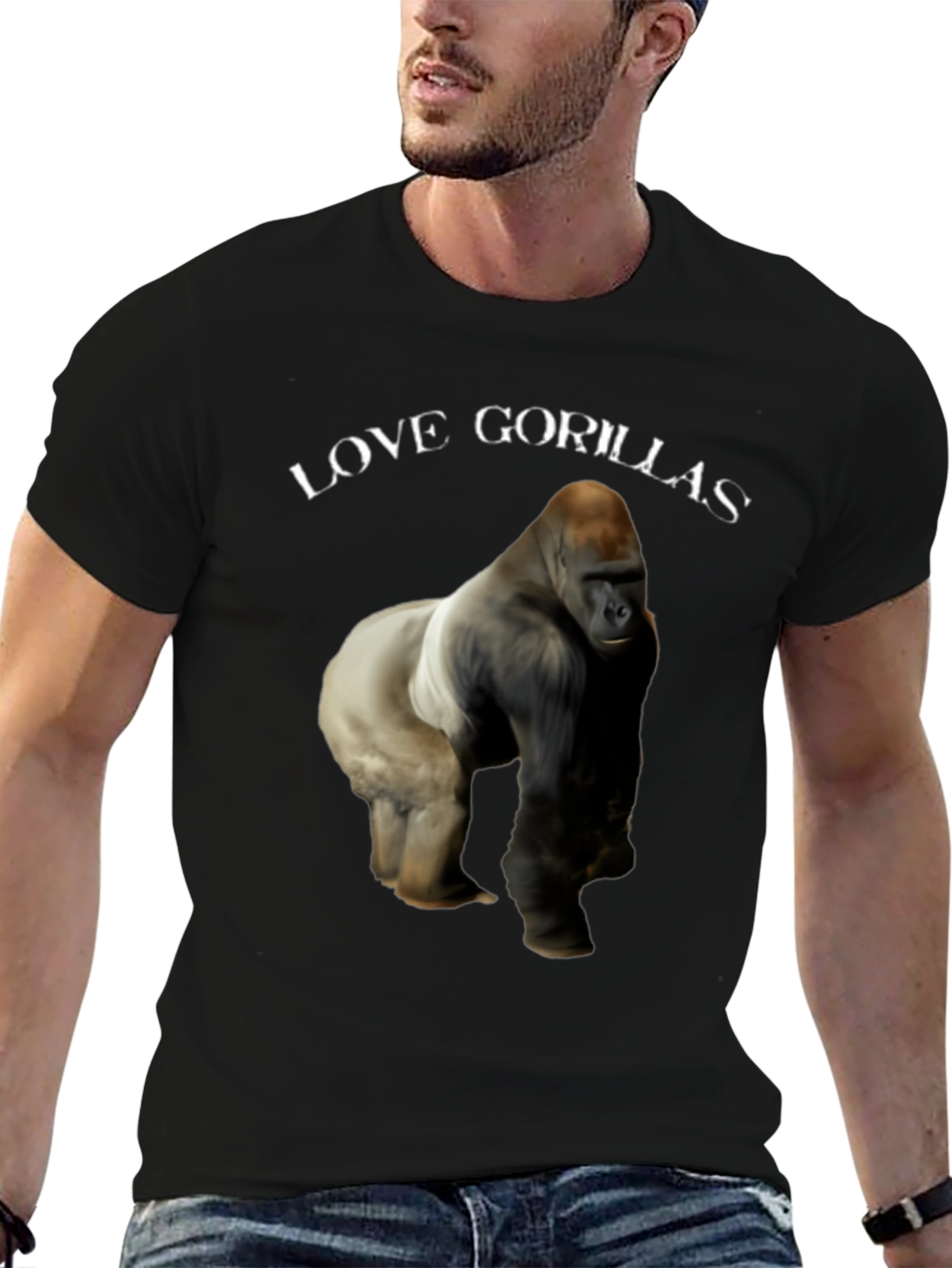 Camiseta Negra Amo Gorilas