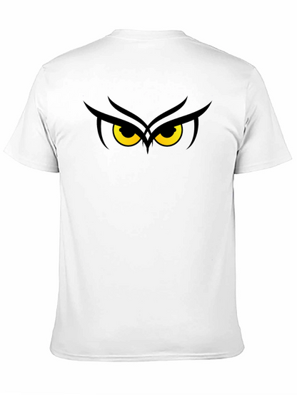 Camiseta Negra con Diseño Ojos de Búho