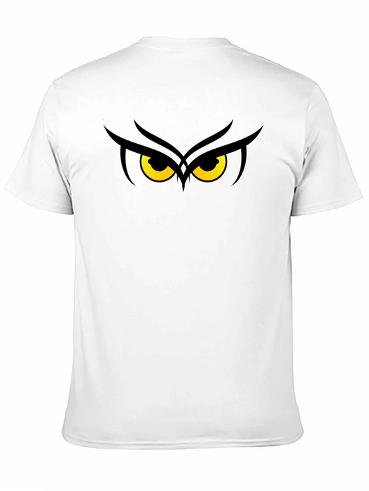Camiseta Negra con Diseño Ojos de Búho