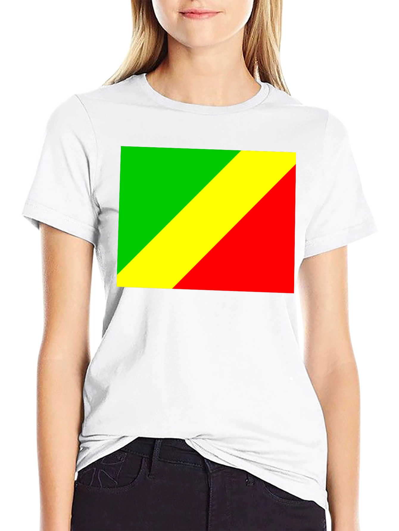 Camiseta Negra con Bandera Congo