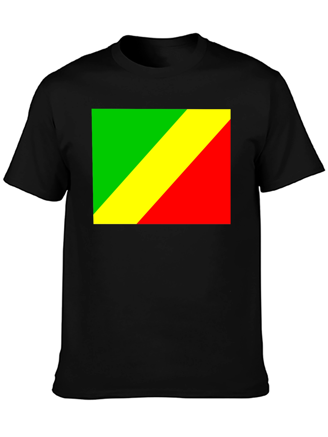 Camiseta Negra con Bandera Congo
